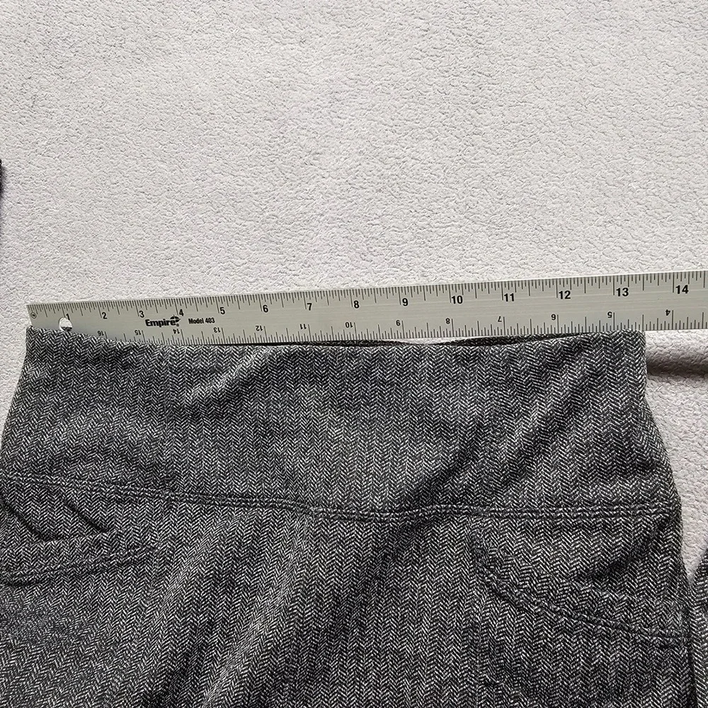 Athleta High Rise Herringbone Tight Leggings Womens MT Grey Black S/349156